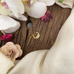 Vriksham Elegant Gold Naths/Nose pin-Red White & Green-G17526