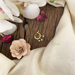 Vriksham Unique Gold Naths/Nose pin-Pearl-White-G17530