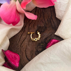 Elegant White AD Stone Nath / Nose pin-G13881