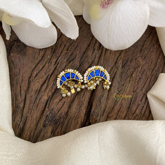 Vriksham Half Moon Style Maharashtrian Style Press Bugadi-Blue-J2686