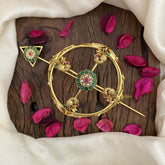 Vriksham Exquisite Hair Bun Cage Accessory-Green-H843