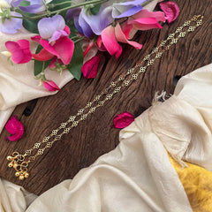 Elegant Gold Look Alike Floral Anklets -G14005