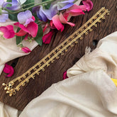 Premium Gold Look Alike Thick Anklets-Flower-G14025