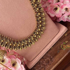 Vriksham Bridal Lakshmi Coin Style Peacock Bridal Set-Red Green-G21041