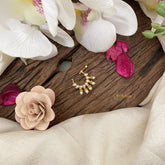 Vriksham Elegant Golden Look Alike Naths/Nose pin-Pearl-White-G17507
