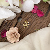 Vriksham Antique Golden Look Alike Naths/Nose pin-Pearl-White-G17513