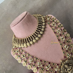 Vriksham Gold Look Alike Lakshmi Coin Bridal Set-G18664