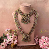 Vriksham Antique Goddess Motif Temple Premium Bridal Set-G21045