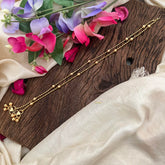 Simple Gold Look Alike Anklets-Gold Bead-G14031