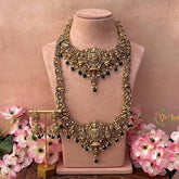 Vriksham God Blessing Bridal South Indian Temple Bridal Set-Green Bead-G21043