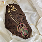 Antique Murugan Karthikeyan Jadau Kundan Pendant Chain-J2375