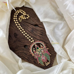 Antique Murugan Karthikeyan Jadau Kundan Pendant Chain-J2375