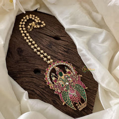 Antique Murugan Karthikeyan Jadau Kundan Pendant Chain-J2375