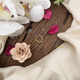 Vriksham Unique Golden Naths/Nose pin-Red White & Green-G17503