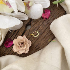 Vriksham Unique Golden Look Alike Naths/Nose pin-White Red-G17516