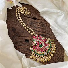 Gold Alike Anam Jadau Kundan Pendant Chain-J2373