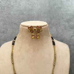 Designer 3 Layer AD Stone Pendant Mangalsutra Chain-G13260