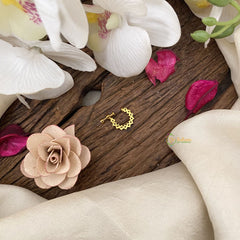 Vriksham Unique  Golden Look Alike Naths/Nose pin-White-G17517