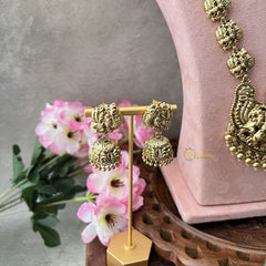 Vriksham Gold Look Alike Antique Lakshmi Bridal Set-G18663