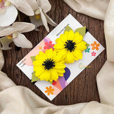 Vriksham Yellow & Black Floral Cluster Baby Hair Band Flower Accessories-KH1361