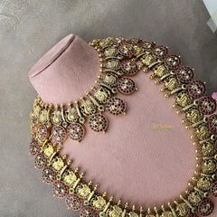 Vriksham Premium American Diamond Annam with Coin Bridal Set-G18659