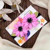 Vriksham Pink & Black Floral Cluster Baby Hair Band Flower Accessories-KH1363