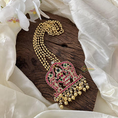 Intricate Lalitha Devi Jadau Kundan Pendant Haram-J2391