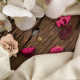 Vriksham Floral AD Stone Nath/Nose pin-White Red & green-G17375