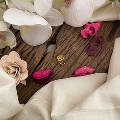 Vriksham Floral AD Stone Nath/Nose pin-White Red & green-G17375