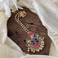 Premium Kalinga Narthanam Krishna Jadau Kundan Pendant Chain-J2372
