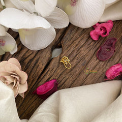 Vriksham Designer AD Stone Nath/Nose pin-White-G17396