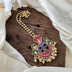 Premium Kalinga Narthanam Krishna Jadau Kundan Pendant Chain-J2372