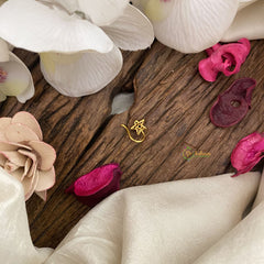 Vriksham Floral AD Stone Nath/Nose pin-Red White & Green-G17394