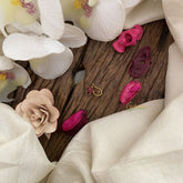 Vriksham Floral AD Stone Nath/Nose pin-Red-G17392