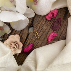 Vriksham Floral AD Stone Nath/Nose pin-Red-G17392