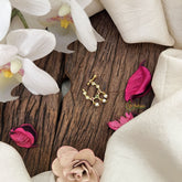 Vriksham unique Multi Color Stone Naths/Nose pin-Pearl-G18670