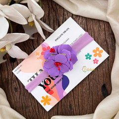 Vriksham Lavender Hibiscus Floral Baby Headband Flower Accessories-KH1373