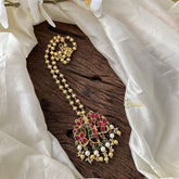 Gold Look Alike Jadau Kundan Krishna Pendant Chain-J2380
