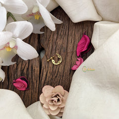 Vriksham Designer floral Naths/Nose pin-Red White & Green-G18703