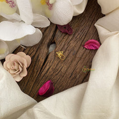 Vriksham Antique Designer AD Stone Nath/Nose pin-Red White-G17365