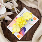 Vriksham Sunshine Trio Layered Floral Headband Flower Accessories-KH1377