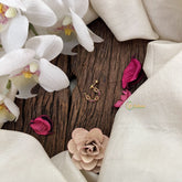 Vriksham Designer floral Naths/Nose pin-Red-G18704