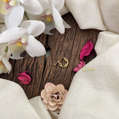 Vriksham Designer floral Naths/Nose pin-Red-G18704