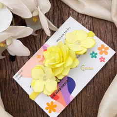 Vriksham Sunshine Trio Layered Floral Headband Flower Accessories-KH1377