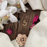 Vriksham Designer floral Naths/Nose pin-Red White-G18705