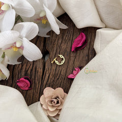 Vriksham Designer floral Naths/Nose pin-Red White-G18705