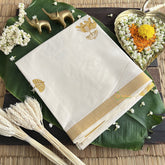 Kasavu Zari Work Cotton Saree-Tassal Work-VS3457