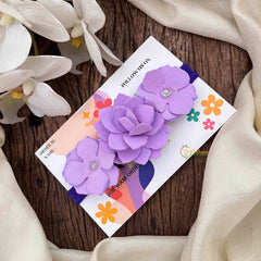 Vriksham Lavender Sunshine Trio Layered Floral Headband Flower Accessories-KH1383