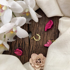 Vriksham Designer Bridal Naths/Nose pin-Red White & Green-G18676