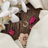 Vriksham Designer Peacock Bridal Naths/Nose pin-Red White & Green-G18733